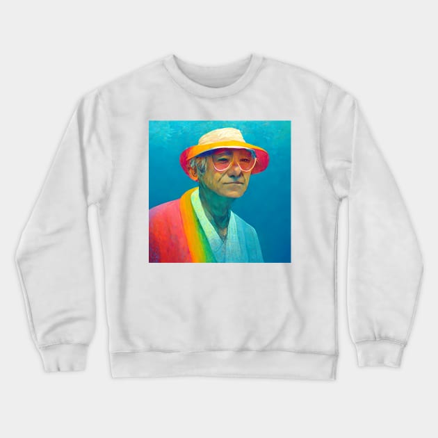 Man with glasses Crewneck Sweatshirt by endage